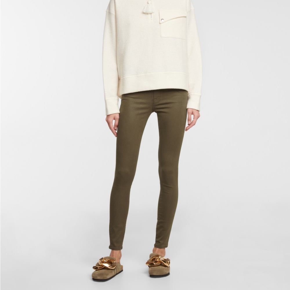 Frame Le Skinny de Jeanne Mid-Rise Jeans | Color: Olive Green | Size: 27
